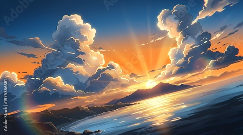 sunset in the clouds