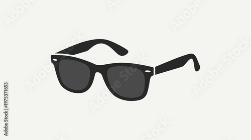 Classic Black Sunglasses on Neutral Background