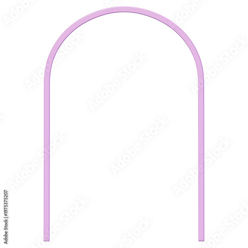 3D Holographic Rounded Mosque Arch Frame Outline Shape