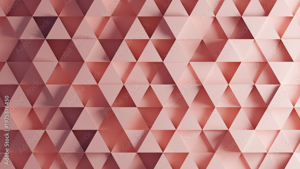 Obraz premium 3D background with melon triangle pattern. 3d triangle pattern with different depths. pattern 3d of triangle shape background