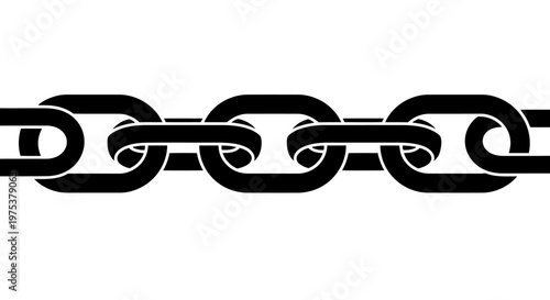 A black chain link design on a white background is visible.