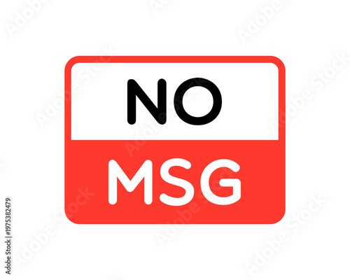 Vector MSG Label on White Background