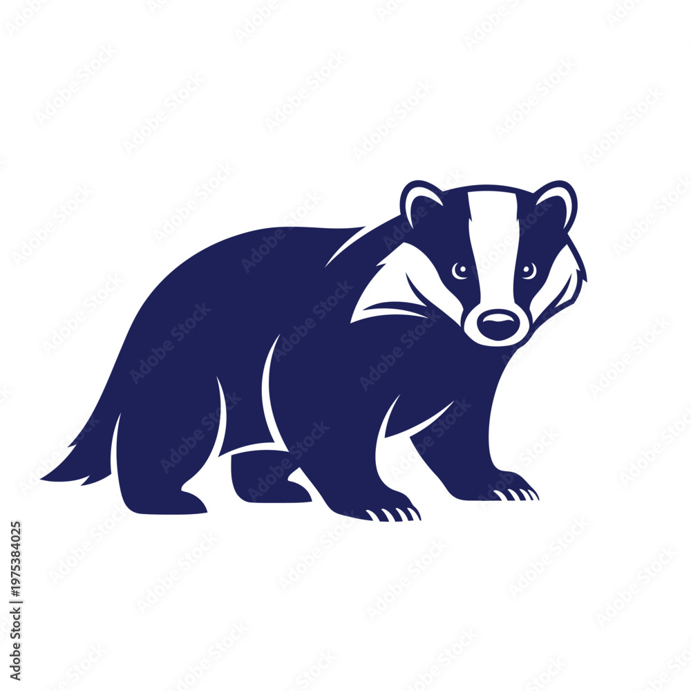 Fototapeta premium Stylized badger illustration on a clean background