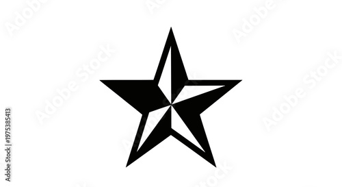 A simple black star icon on a white background is displayed prominently.
