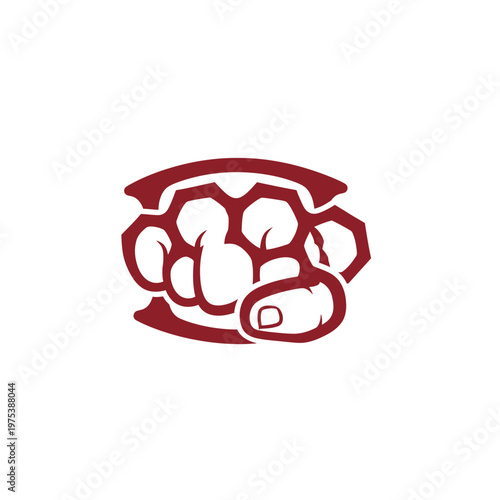 Stylized fist illustration with dynamic action lines