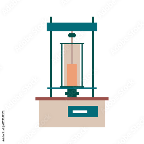 Triaxial Test Machine Soil Stress Geotechnical Vector