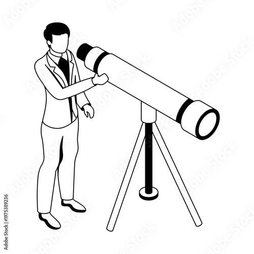 An isometric style icon depicting forecasting 
