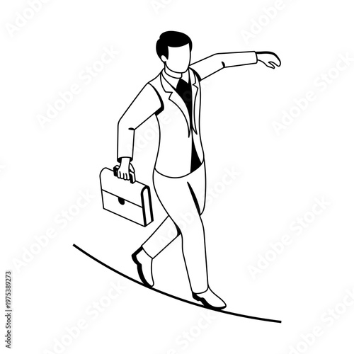 An icon showing risk taker in isometric style
