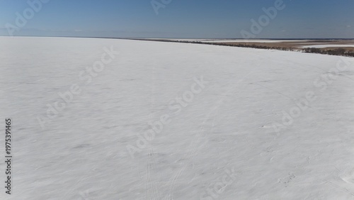 Lake Manitoba Frozen at Delta Beach