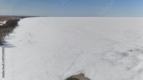 Lake Manitoba Frozen at Delta Beach