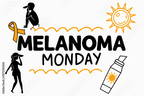 Skin Cancer Awareness Vector Graphic, Melanoma Monday Health Campaign Illustration