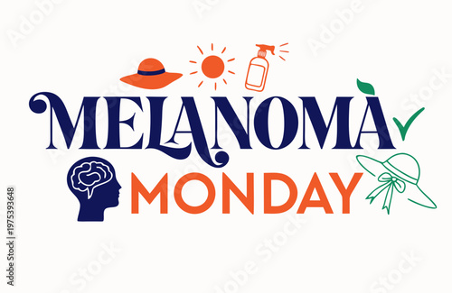 MELANOMA MONDAY vector illustration isolated on white background
