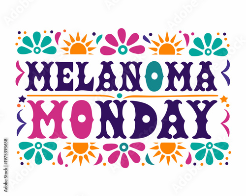 Melanoma Monday Vector Illustration, Skin Cancer Awareness Campaign Design