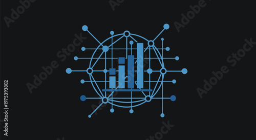 Abstract Blue Data Growth C...