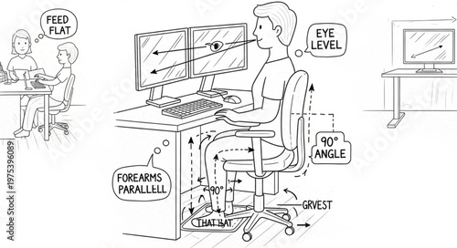 Ergonomic Workspace Setup for Optimal Health and Productivity.