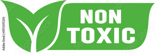 Non toxic certified label sticker badge, Non toxic label seal, Non toxic certified emblem, vector illustration