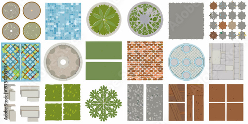 Aerial view patterns a collection of diverse top down textures and designs