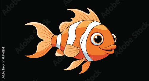 Cute Orange Clownfish Pixel...