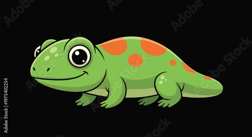 Cute Pixel Art Green Lizard...