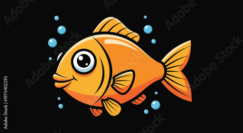 Cute Pixel Art Goldfish Swi...