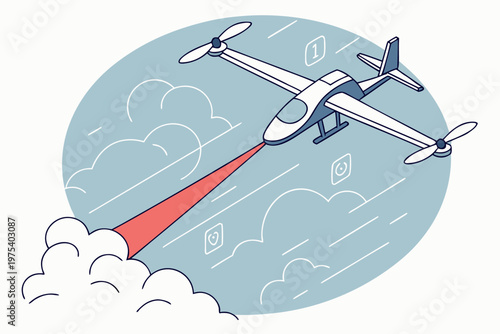 Unmanned interceptor drones in formation strike delta wing aircraft with explosion, representing aerial defense and attack prevention systems.