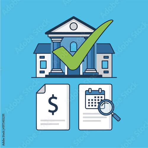 Flat Bank Building With Gre...