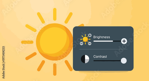 Flat Design Brightness Cont...