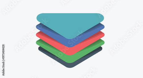 Flat Design Colorful Stacke...