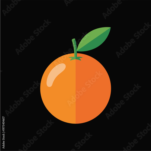 Flat Design Fresh Orange Fr...