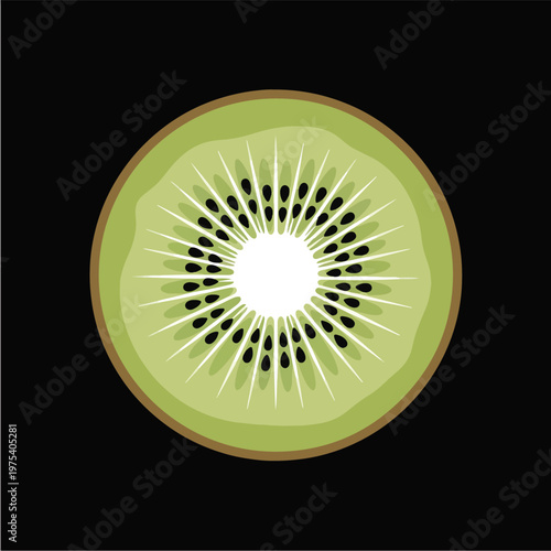 Flat Design Isolated Kiwi F...