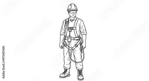 Full Body Harness Safety Equipment for Construction Workers.