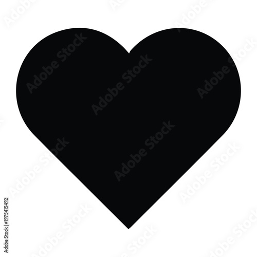 Small Heart Icon Minimal Love Symbol Silhouette vector black design on a white background
