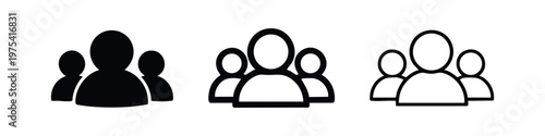 Social Network Group and Team Members Icons