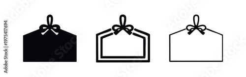 Traditional Japanese Wooden Prayer Plaque Ema Icons