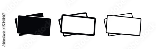 Stack of Documents Icons Set. Multiple Files, Copy, or Layered Paper Symbol Vector Illustration.