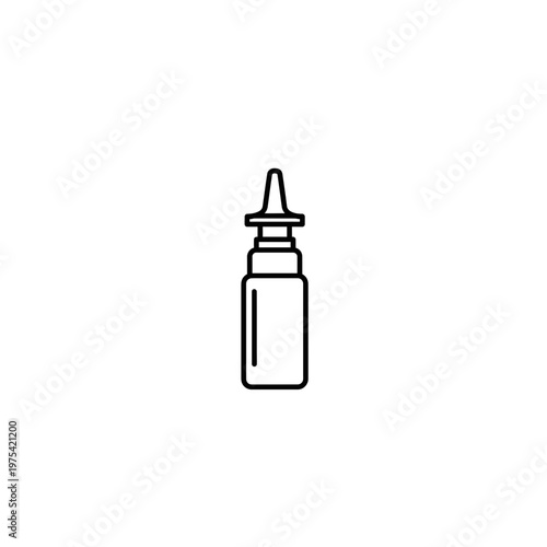 Nasal spray bottle medication icon with medication medicine healthcare