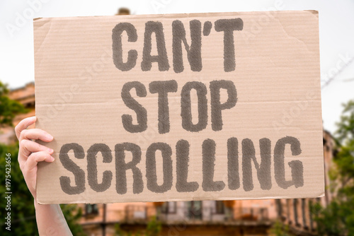 Canvas Print "Can't Stop Scrolling" The compulsive urge to keep scrolling is a deliberately designed feature, not an accident