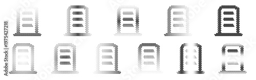 A collection of various computer monitors and screens in different styles and shades