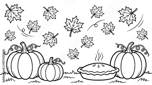Autumn Harvest Coloring Page