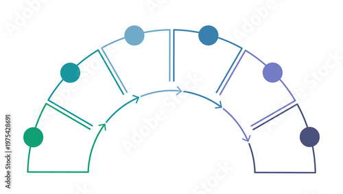6 Step Business Plan Infographic Layout
