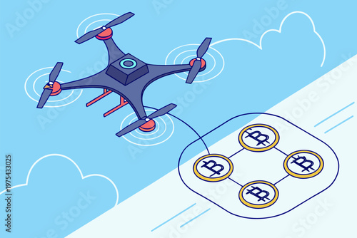 Twin anti-drone interceptor drones with four rotors and fixed wings ensuring aerial defense security.