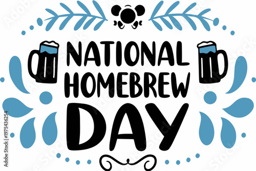 National Homebrew Day Vector Illustration, Craft Beer Celebration Design