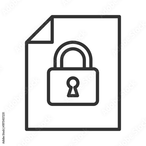 ファイルロック・アクセス制限アイコン｜セキュリティ・保護・鍵・南京錠