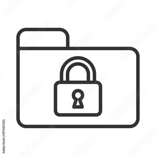 フォルダロック・アクセス制限アイコン｜セキュリティ・保護・鍵・南京錠