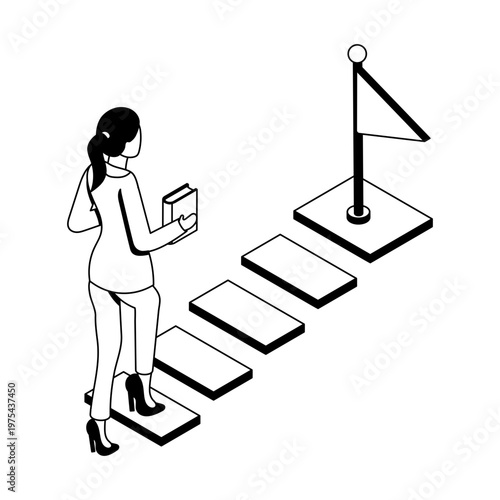 An isometric style icon showing a mentorship
