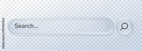 Glass liquid bar with search button ui and box rectangle blur. Ios card engine with transparent glass glossy and black app round. Shape text glass with design new search and liquid badge button.