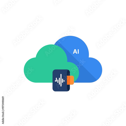 Cloud AI technology for voice recognition and data processing.