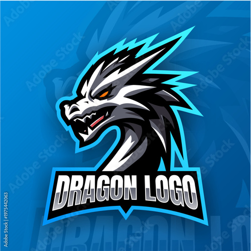 Esports Gaming Dragon Mascot Logo Illustration
