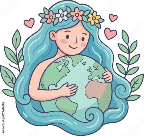 Mother earth Day Illustration