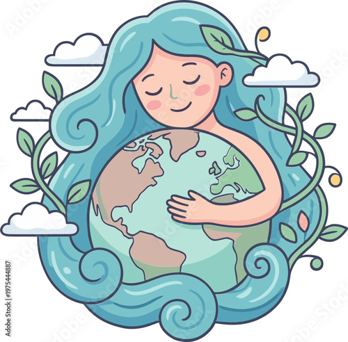 Mother earth Day Illustration